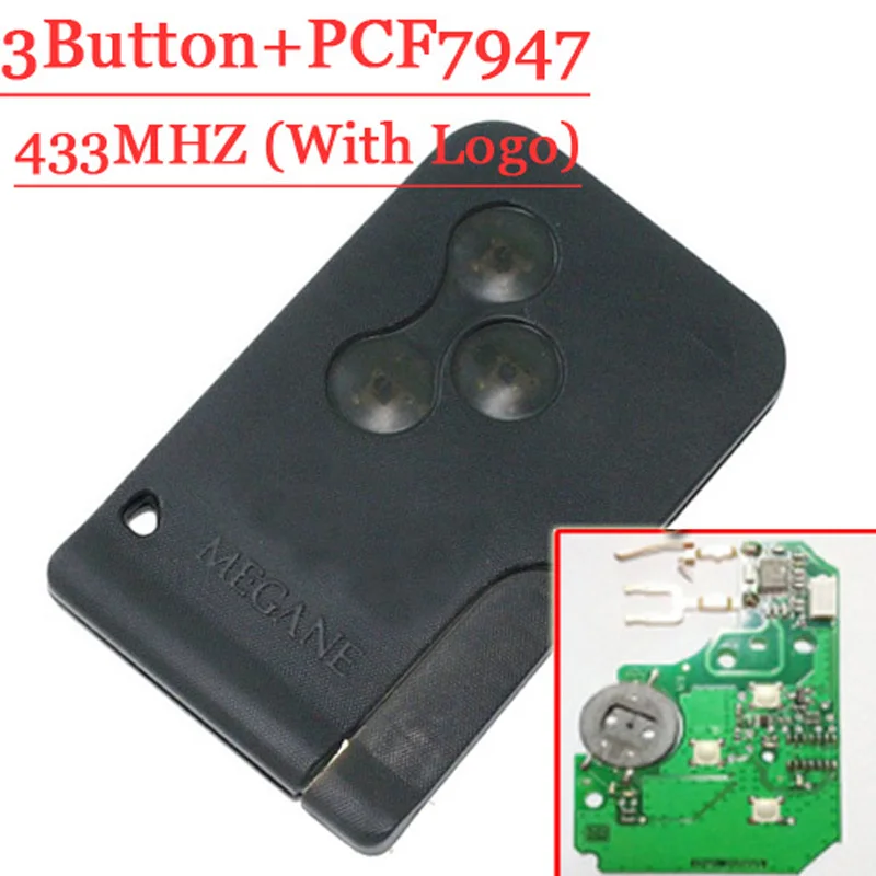 

(5 ./) 3 Smart Car Renault Megane Smart key PCf7947 433
