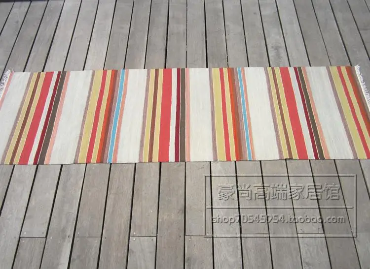 KILIM Kilim шерстяной Плетеный ковер ручной работы одеяло для балкона коридора