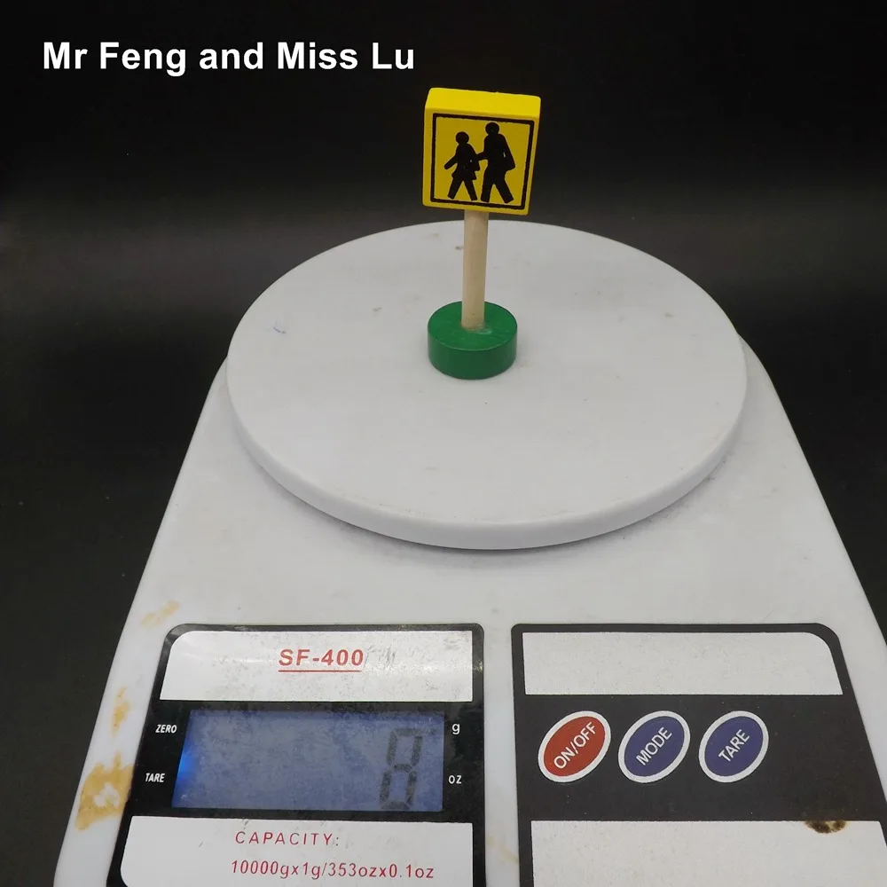 Pedestrian Traffic Sign Vehicle Model Accessories Toy Wooden Game Teaching Kid |