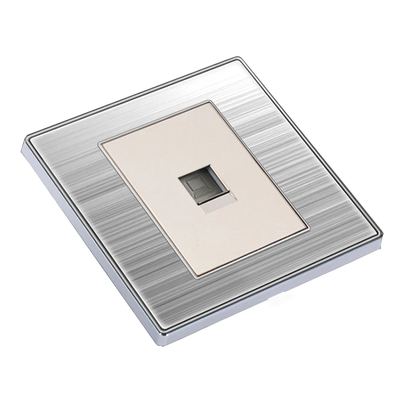 COSWALL Роскошная настенная Одиночная интернет розетка для компьютера Enchufe