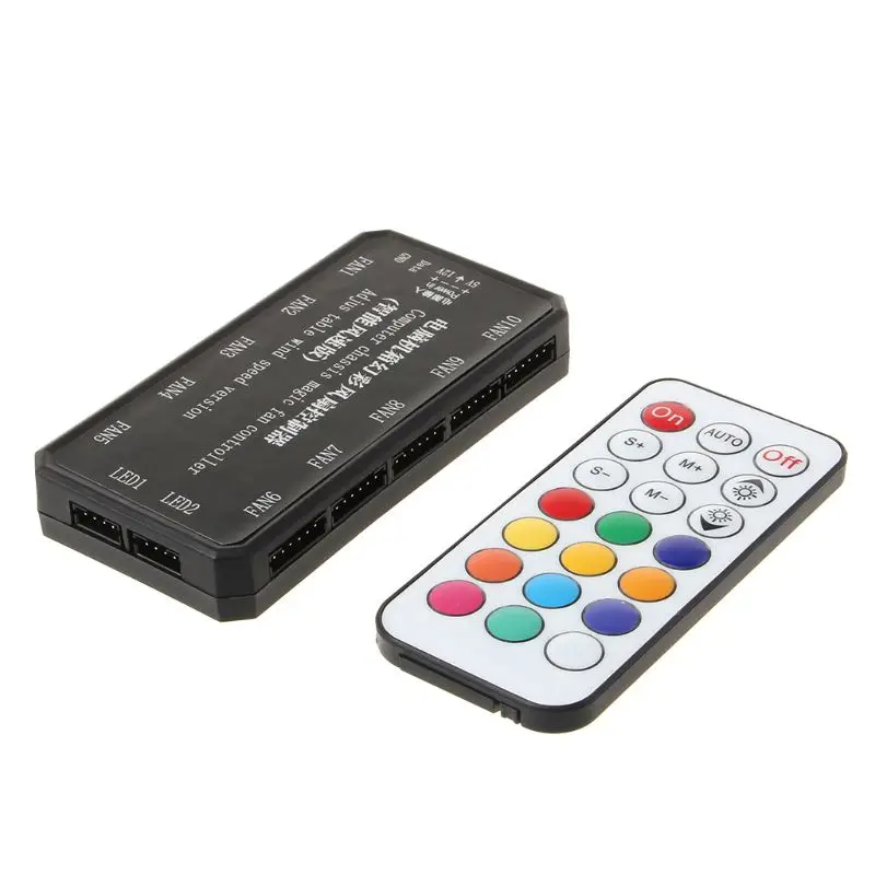 Регулируемый светодиодный компьютерный кулер для ПК управления процессором + ИК