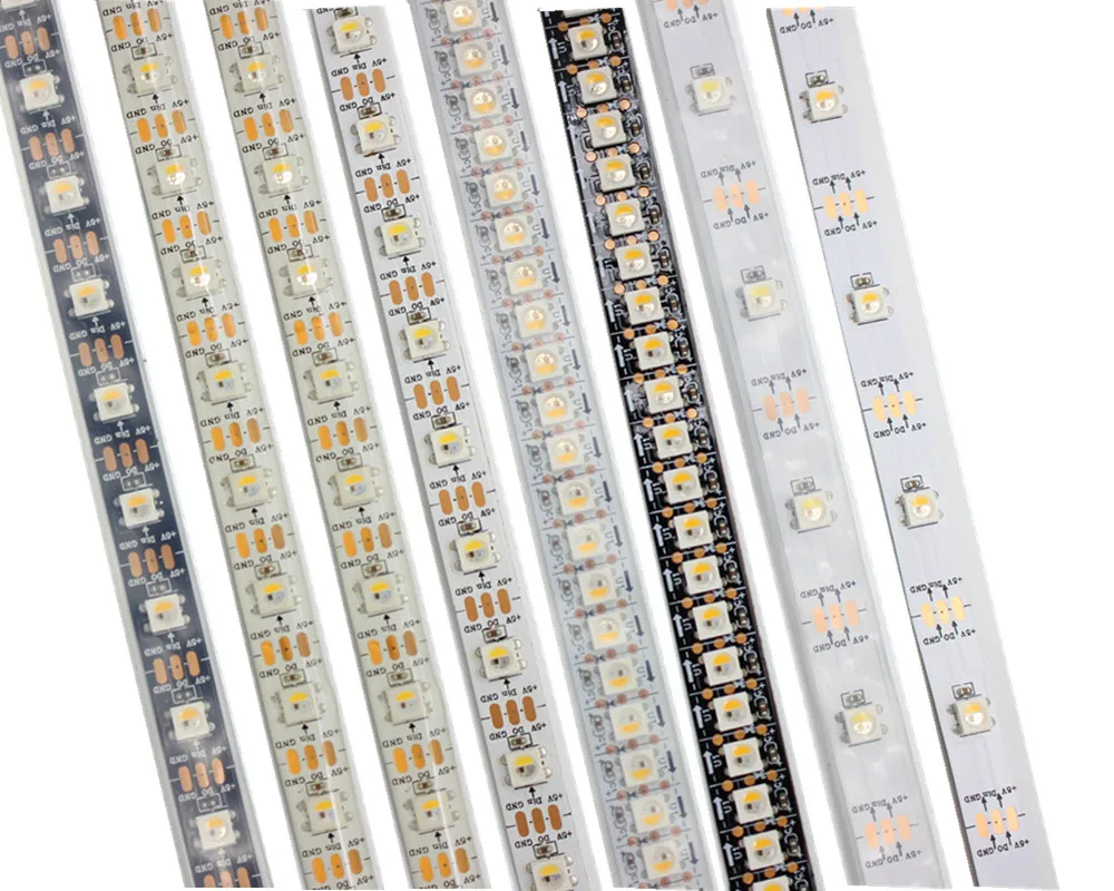 1 м/5 м SK6812 (аналогичный ws2812b) RGBW RGBNW WW 4 в 30/60/144 светодиодов/pixles/m Индивидуальная