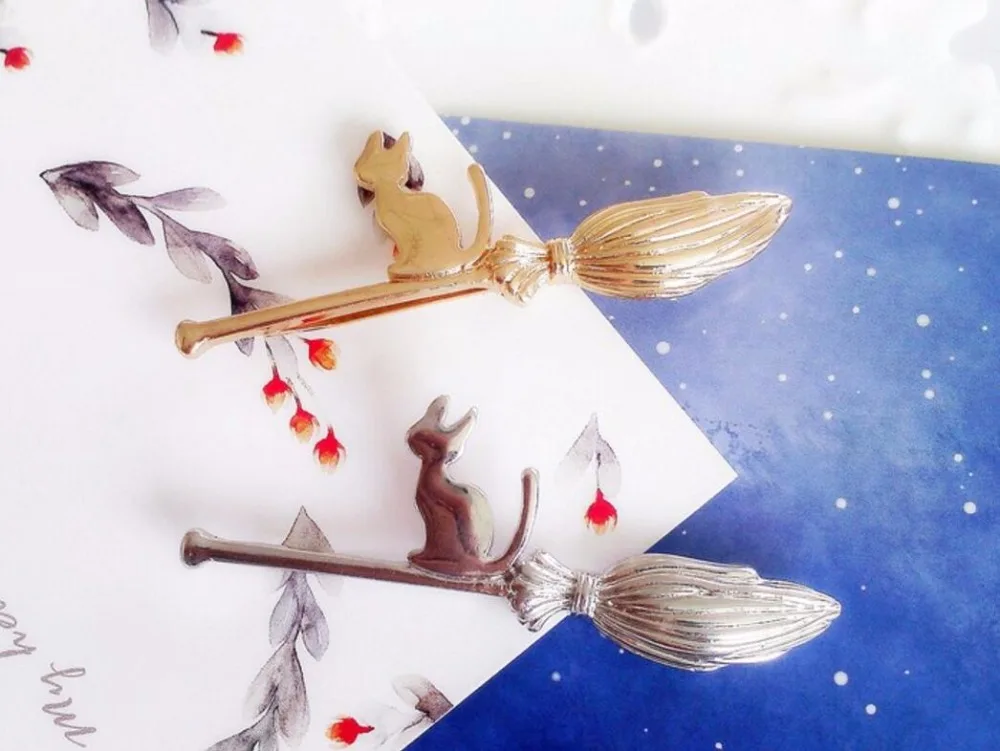 Timlee H106 бесплатная доставка милая кошка с метлой аксессуары для волос девочек|hair