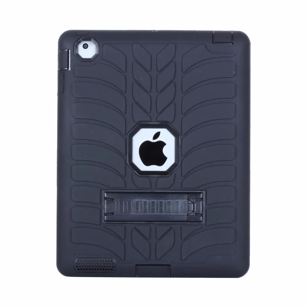 Для iPad 2/3/4 планшет резиновый чехол для iPad 3 Слои амортизация Броня Защитная крышка с подставкой для iPad 2 2nd 3rd 4th поколения