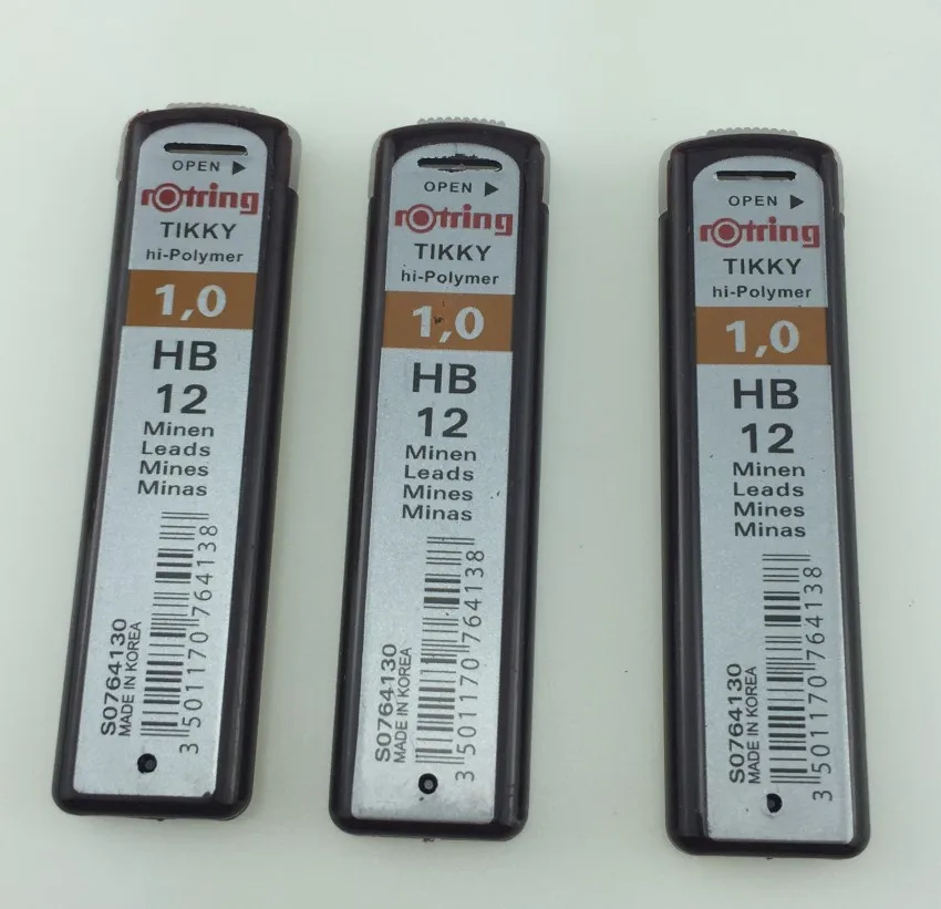 Rotring 2B/HB/B 0 5/0 7/0 9/1 мм карандашные грифели механические карандаши для заправки