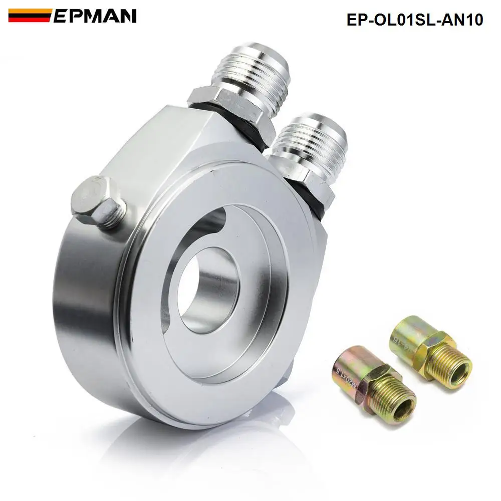 AN10 Silver EPMAN масляный фильтр темп давления двухслойный охладитель масла плиты M20 X 1,5 AN10/AN8 датчик адаптера EP-OL01SL - Цвет: AN10 Silver