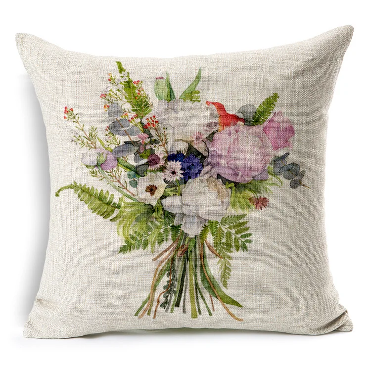 Квадратная наволочка с цветочным принтом [slaw Soul] декоративные наволочки для