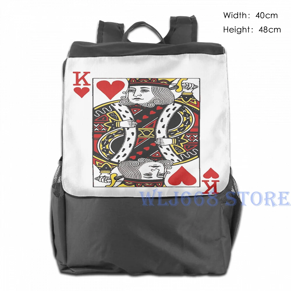 Забавные сумки через плечо с графическим принтом женский рюкзак на одно KING OF HEARTS