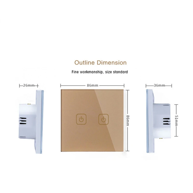 Стандарт ЕС/Великобритании настенный выключатель черная Хрустальная стеклянная