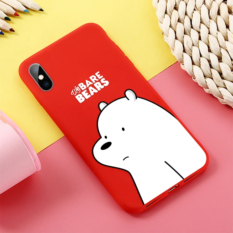Чехол с мультяшным рисунком для iPhone XR XS Max 6 6S Plus, Мы Голые Медведи, забавный силиконовый мягкий чехол, ТПУ чехол для iPhone 7 8 Plus XS XR X