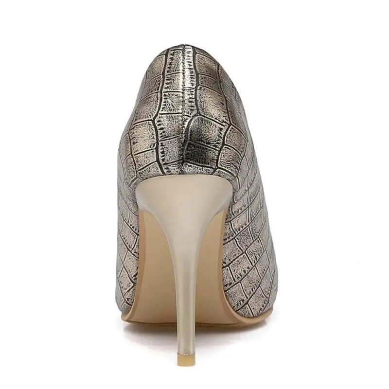

Tuyoki Plus Size 30-48 High Heels Shoes Women Pointed Toe Slip On Thin Heel Pumps Women'S Office Sexy Party Retro Footwear