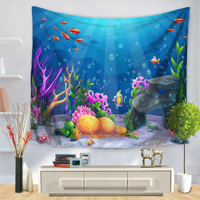 Украшение для детской спальни CAMMITEVER настенный гобелен с морскими животными