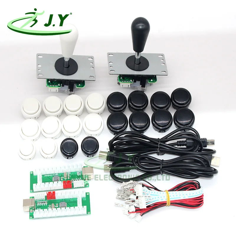 2 игрока Аркада DIY kit zero delay USB контроллер ПК джойстик + кнопка овальная Сфера MAME и