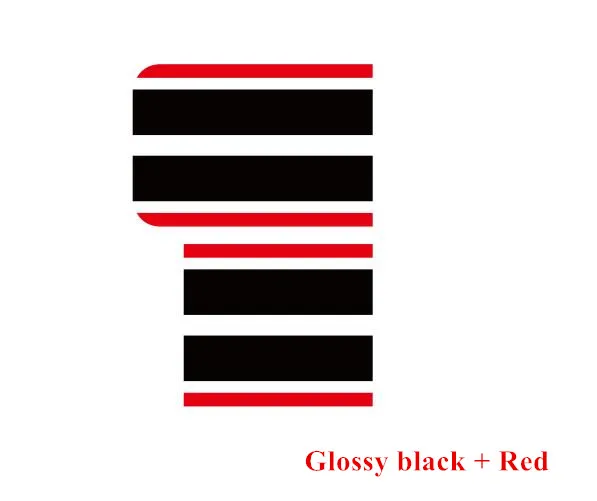 Glossy black-Red Автомобильная наклейка s Hood Tail, наклейка на весь корпус для Fiat 500, гоночный спортивный стиль, полоски, Авто Виниловая наклейка, автомобильные аксессуары - Название цвета: Glossy black-Red