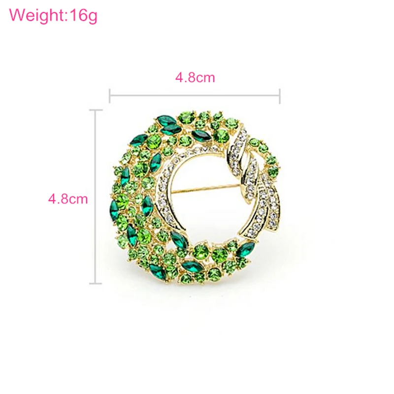 OneckOha Стразы в форме петли цветка Броши из акрилового камня Шпилька луна женские