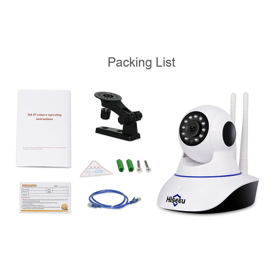 Hiseeu Беспроводная 1080 P ip-камера Домашняя безопасность ночного видения Pan Tilt CCTV