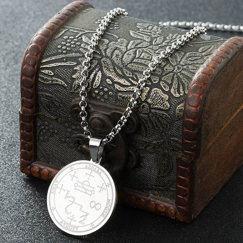 Sigil из 7 Archangel Michael Raphael Uriel Gabriel Talisman винтажное готическое ожерелье с ангелом