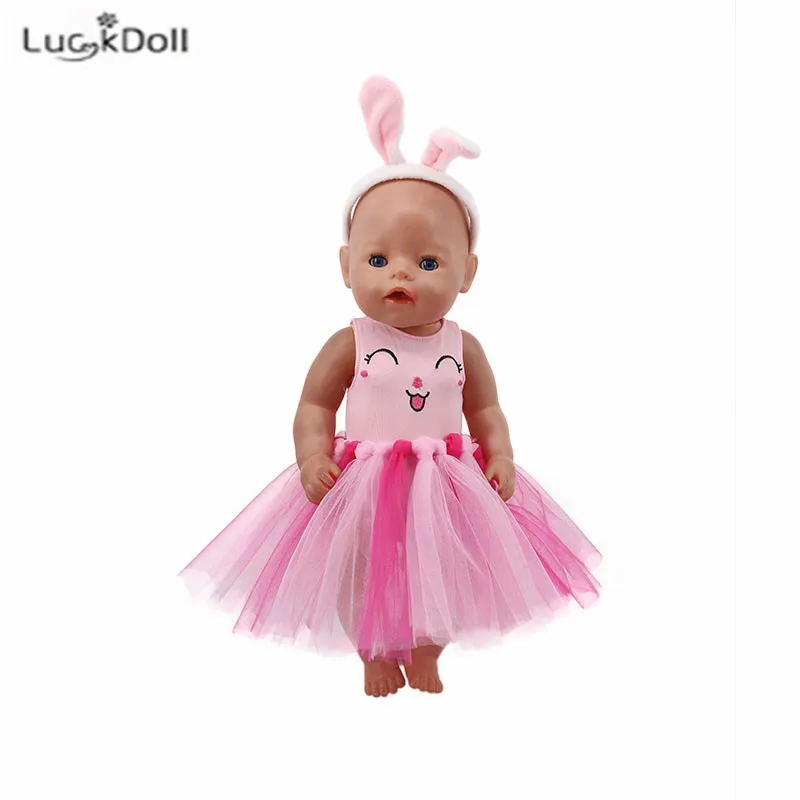 Новинка яркая одежда LUCKDOLL из трех предметов подходит для 18 дюймовых американских