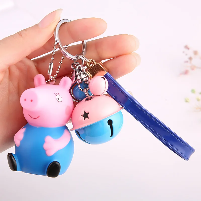 Peppa pig Популярная игрушка Копилка колокольчик-брелок Подвеска Милая свинка