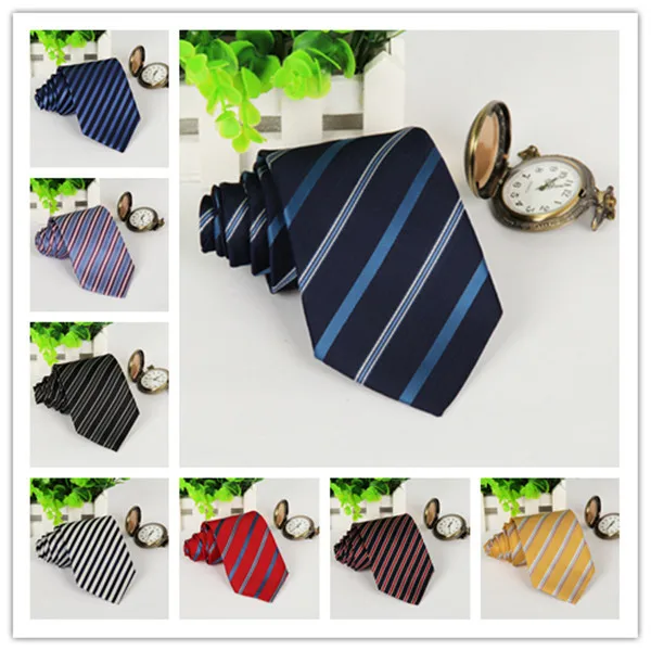 Hot-selling New Style Ties For Men Business Gifts Polyester Stripes Jacquard Men's Suits Accessories Necktie 10 Colors | Аксессуары