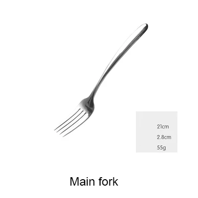 fork Европейский стиль столовые приборы черный нож вилка стейк нож торт вилка Посуда Наборы AKUHOME - Цвет: fork