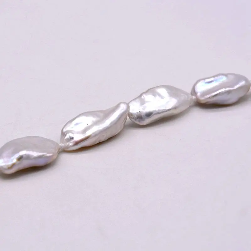 Lady pearl necklace. Natural white baroque pearl. shape freshwater pearls. 8-9mm. Girl gift choice | Украшения и аксессуары