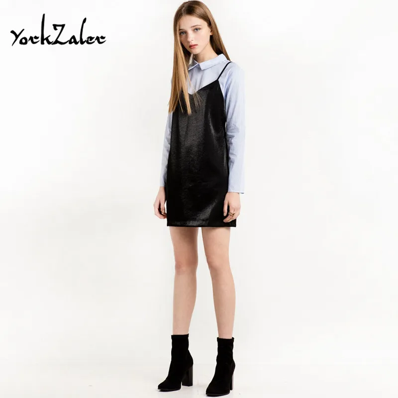 Yorkzaler Sexy V воротник черный краткий брекеты юбка простые гладкие женщины|skirts