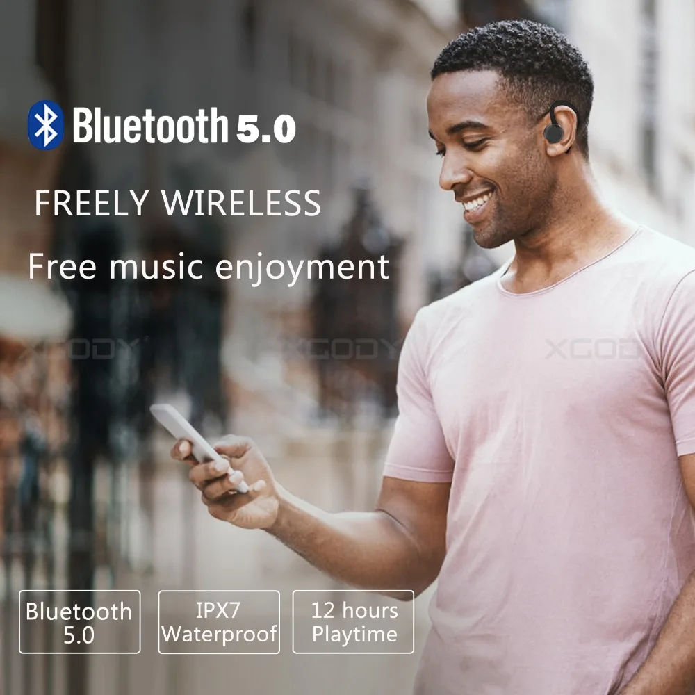 XGODY TWS BE1018 Bluetooth 5,0 Беспроводные наушники с зарядным устройством и активным шумоподавлением водонепроницаемые наушники IPX7