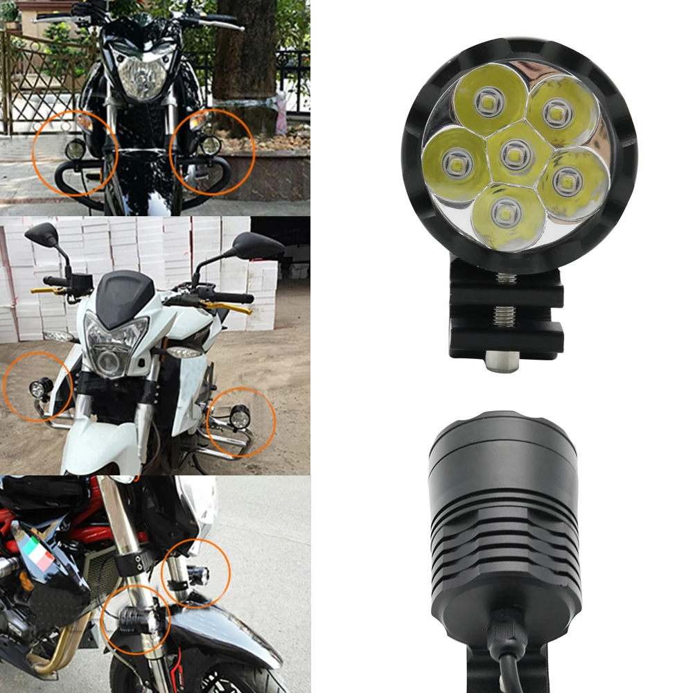 Новый moto rcycle головной светильник DC 12v 6000K LED супер яркий Точечный s вспомогательный
