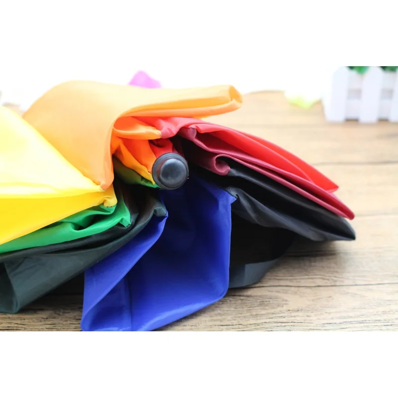 1 шт творческий зонтик от дождя Большой зонт прямо Three складной с цветными ручками