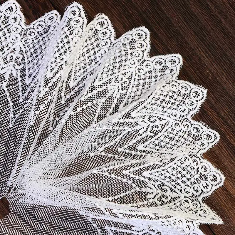 Savica 3y/lot 11cm Embroidery Flower Net Lace Trim DIY Garment Dolls Wedding Wrapping Crafts Sewing Fabric Materials LX340 | Дом и сад