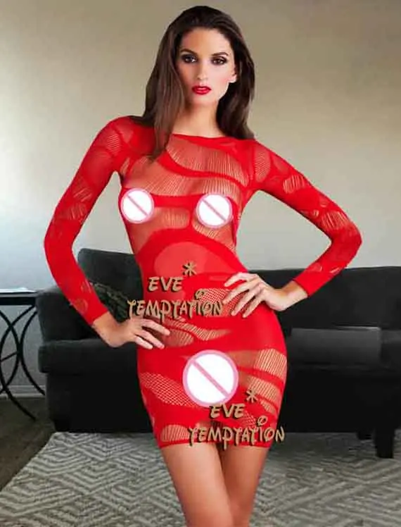 Сексуальная одежда для сна размера плюс нижнее белье Babydoll сетчатая ночная рубашка нижнее белье костюмы комбинезон детское платье W086