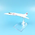 Бесплатная доставка 16 см сплав металла модель самолета BRITISH AIRWAYS CONCORDE Модель W Стенд самолет игрушка подарок на день рождения