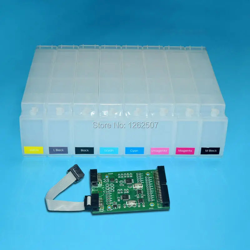 BOMA-TEAM HP91 C4930A-C4935A 800ml Bulk Ciss Refillable Ink Cartridges For HP Designjet Z6100 Z 6100 Plotter with chip decoder