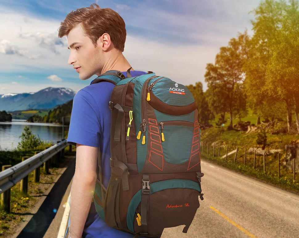 Aoking походный рюкзак на ночь с выходом проводов для наушников с высокой нагрузкой прогулочные сумки съемная плата контура воздушного потока(дождевик