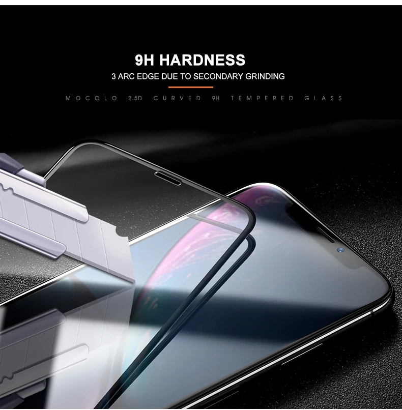 Mocolo 3D вогнутый премиум стекло для iPhone XS макс. закаленное стекло плёнка полностью покрывающая протектор экрана для apple iPhone XR XS MAX X 10