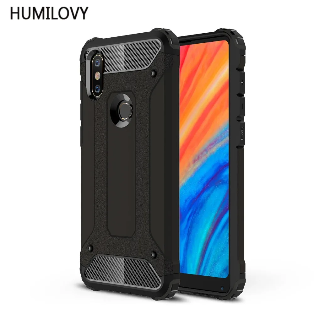 Для xiaomi Mi mix 2s Чехол mix2s задняя крышка Тяжелая Броня тонкая Жесткая Резиновая