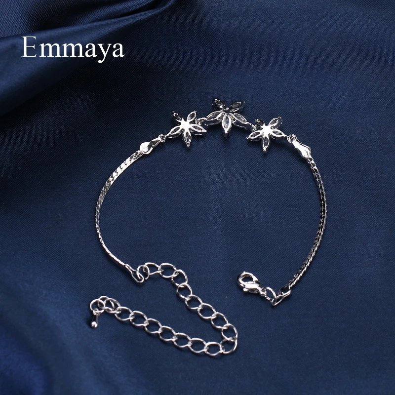 Браслеты Emmaya с фианитами женские регулируемые ювелирные украшения белыми