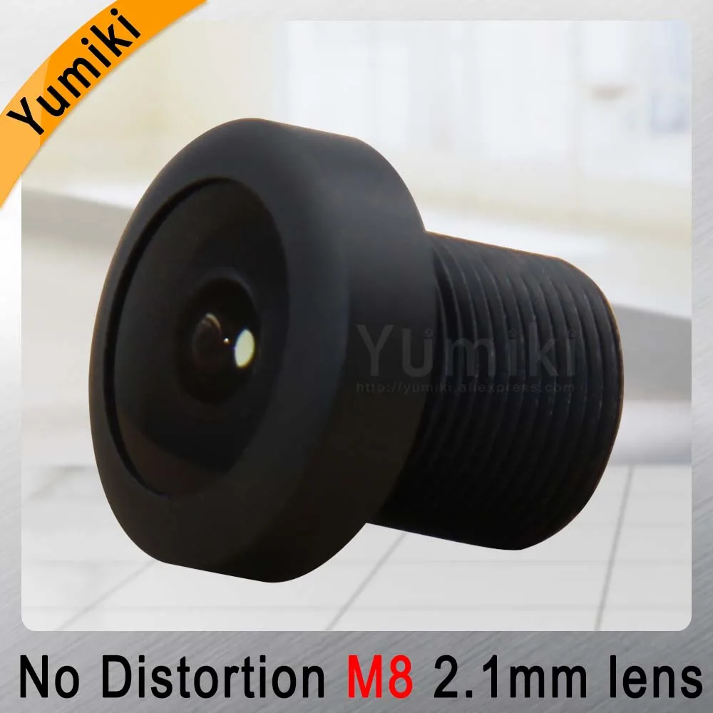 Yumiki 2,1 мм M8 объектив 1/3 дюймов 5MP IR F1/2,2 объектив без искажений для камеры видеонаблюдения широкоугольный 151 градусов