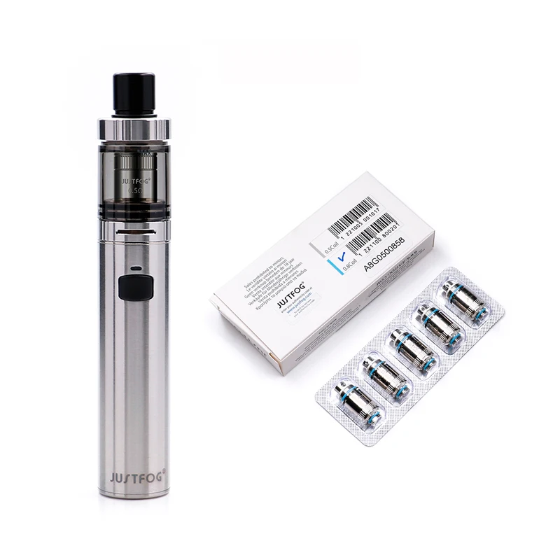 Bigsale 2 шт./лот, комплект JUSTFOG FOG1, ограниченная серия, 1500 мАч, встроенный аккумулятор, все в одном комплекте, vape pen2ML для обоих пусковых устройств - Цвет: sliver x 5pcs0.8coil