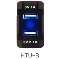 Синий Модифицированное автомобильное зарядное устройство с 2 usb-портами для Honda, новейшее зарядное устройство для быстрой зарядки с 2 портами, автомобильное зарядное устройство с адаптером 12 В/24 В, Заводская распродажа - Название цвета: Синий