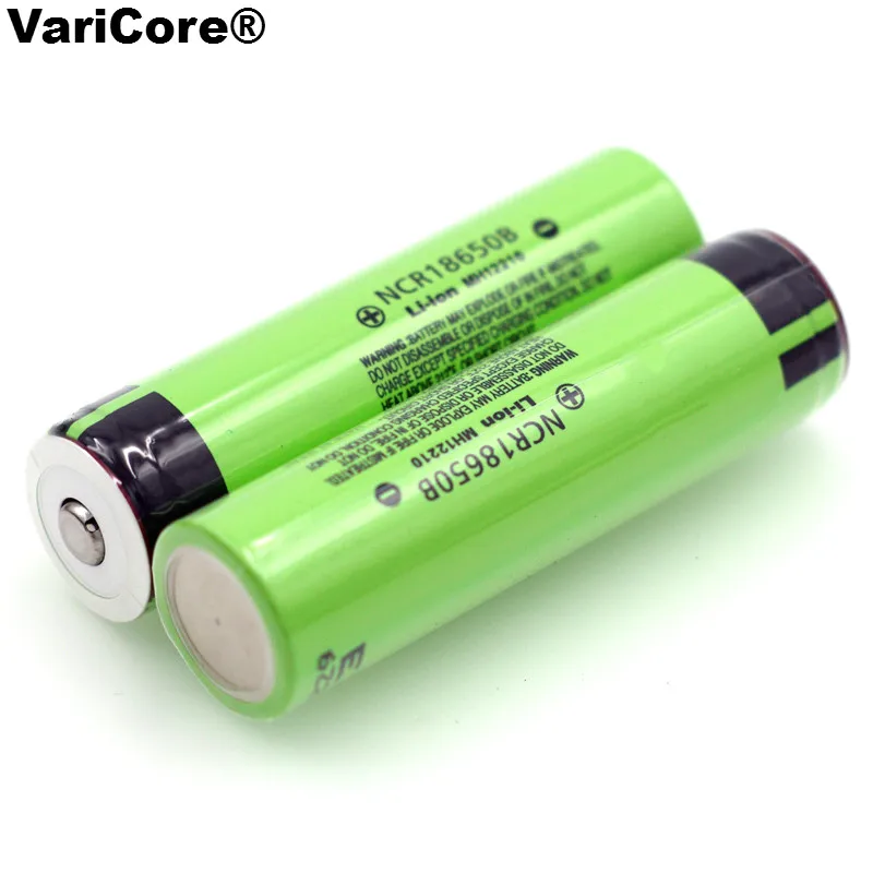 2 шт NCR18650B 3,7 v 3400 mAh 18650 литиевая аккумуляторная батарея с заостренным носком для фонариков