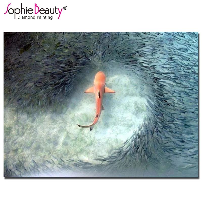 

Sophie Beauty New 5d diy full diamond painting cross stitch embroidery rhinestone handcraft mosaic kit Fish home decro art C1865