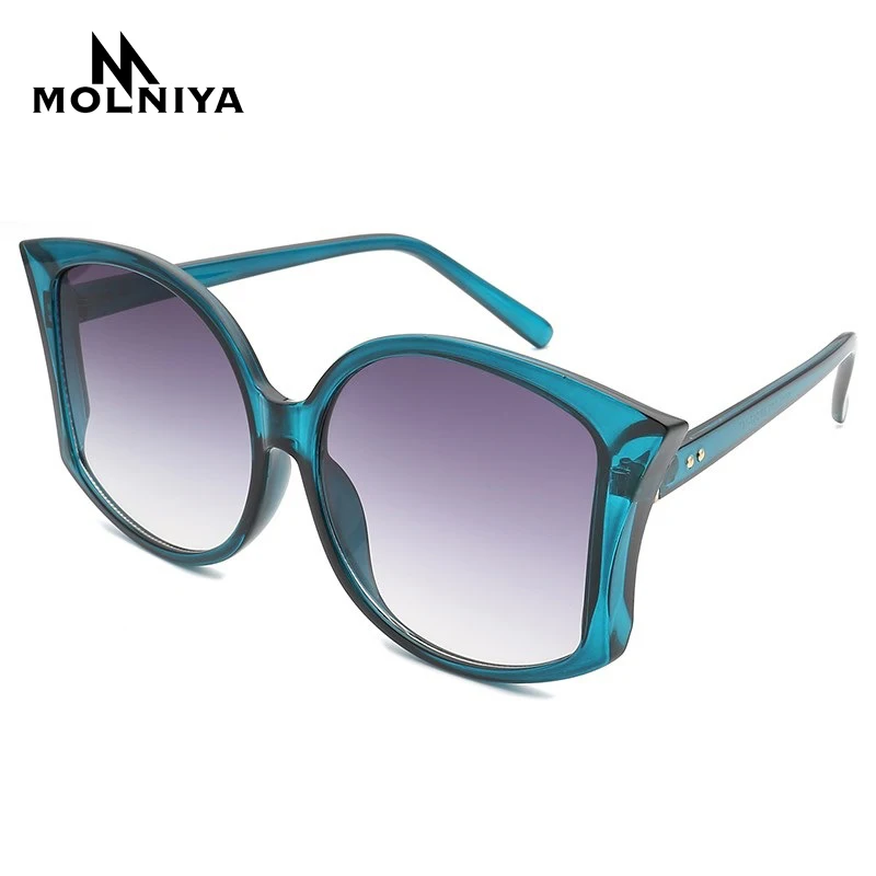 Мужские и женские солнцезащитные очки MOLNIYA большие в ретро стиле uv400 2019|Женские
