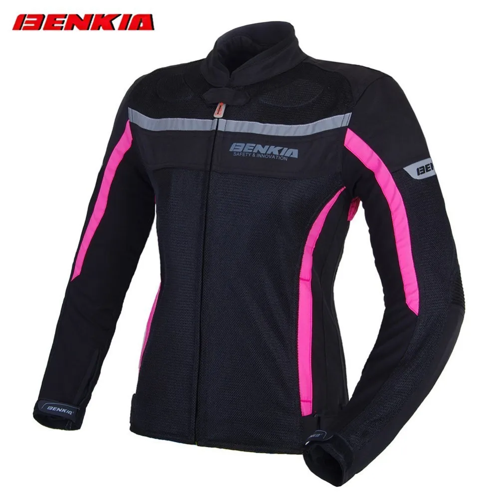 BENKIA JW32 мотоциклетная куртка женская Защитная Сетчатая мотоциклетная куртка снаряжение для верховой езды летняя дышащая мотоциклетная одежда