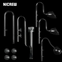 nicrew aquarium lily pipe inflow and outflow with surface skimmer glass 13mm 17mm for aquarium filter planted fish tank filter