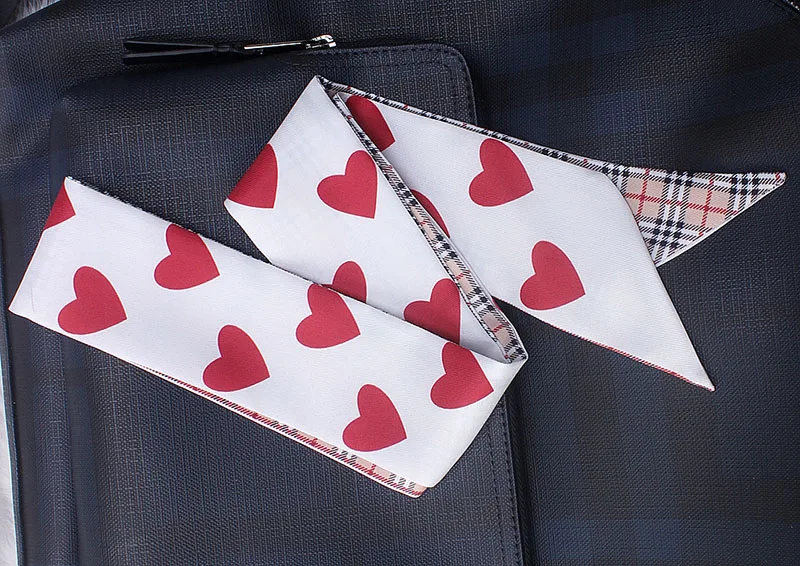 Бренд Yilian Весна/Лето Шелковый саржевый обтягивающие шарфы с изображением цепи Печать сумка ручка маленькая лента длинный шарф повязка на голову T365