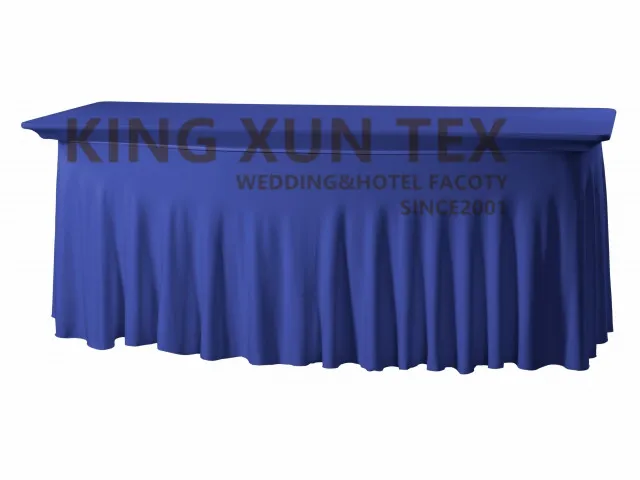 royal blue Прямоугольный облегающий стрейч чехол для стола из спандекса скатерть лайкра Длинный барный стол ткань для отеля вечерние украшения - Цвет: royal blue