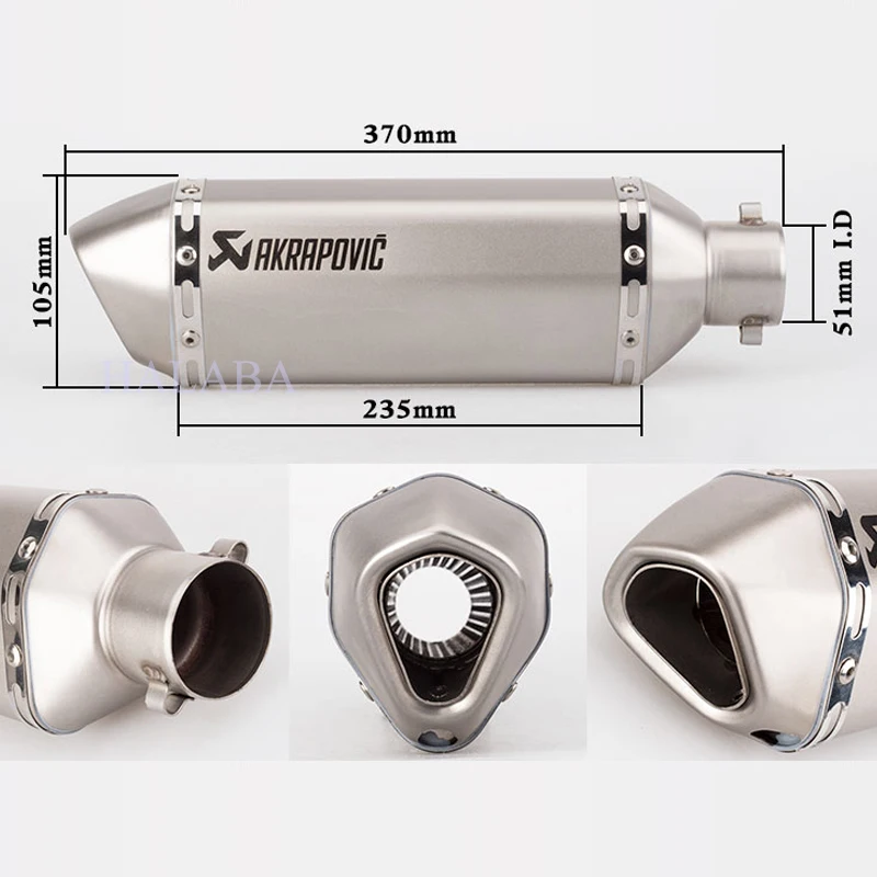 36-51 мм Akrapovic глушитель выхлопной трубы мотоцикла подвижный дБ убийца для Бенелли