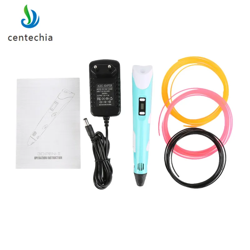 Centechia 3d ручка Новый Magic принтер рисунок пером 3D с 3 вида цветов ABS нити печати ручки